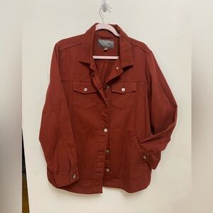 Torrid Burgundy Denim Shacket